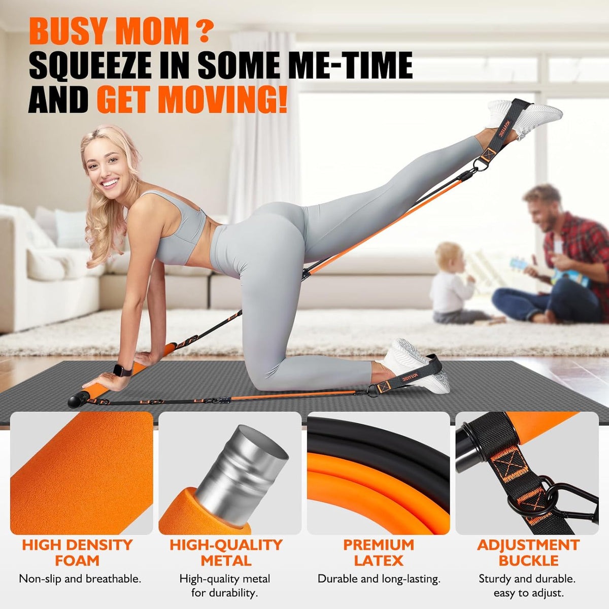 Ultimate Portable Pilates Bar Kit with Resistance Bands for Total Body Workouts