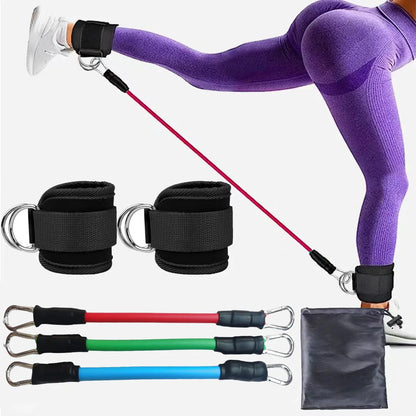 Elevate Your Workout with Adjustable TPE Resistance Bands Ankle Straps for Glute and Leg Training - Perfect for Home Gym and Yoga!