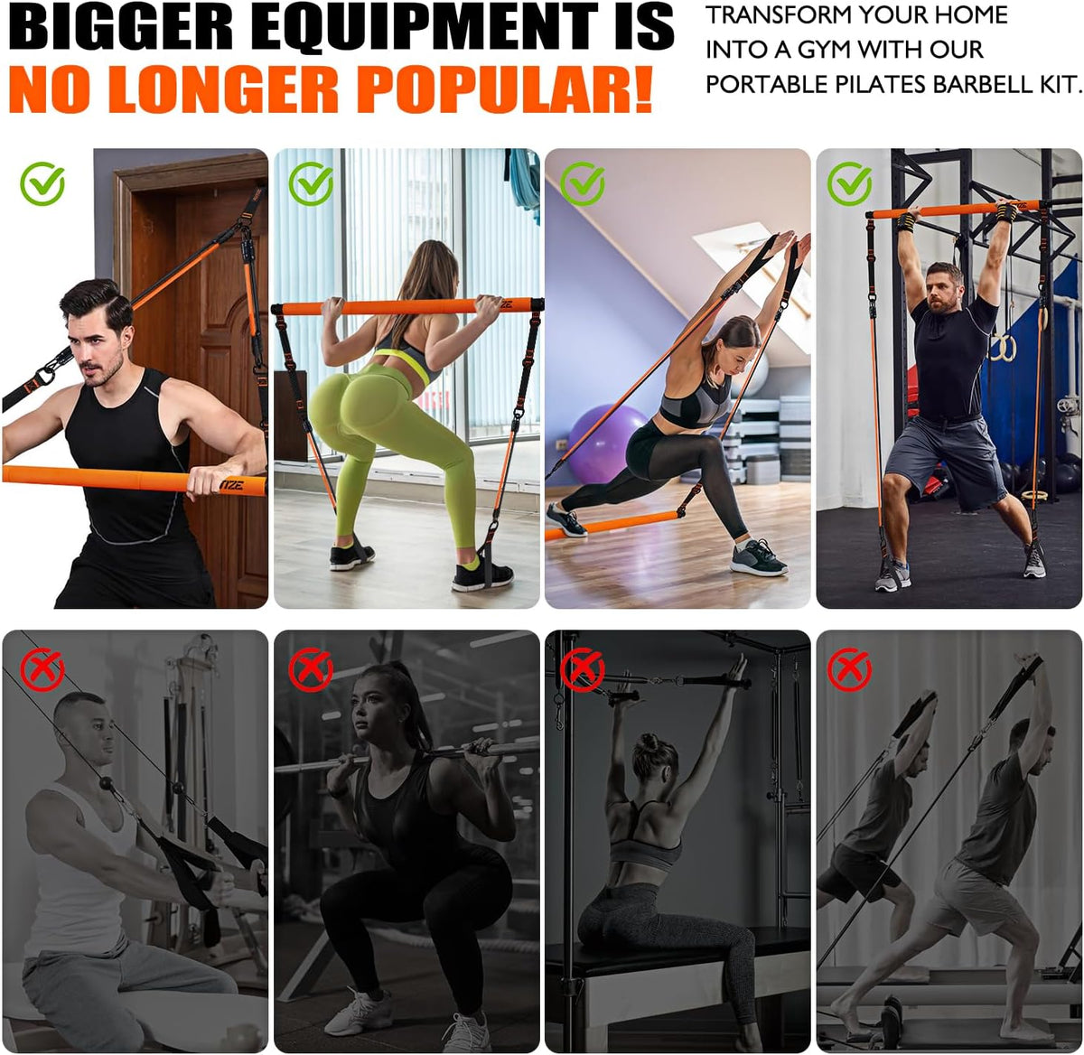 Ultimate Portable Pilates Bar Kit with Resistance Bands for Total Body Workouts