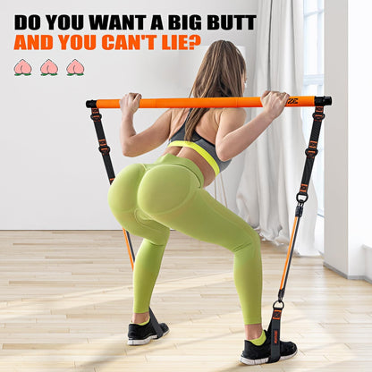 Ultimate Portable Pilates Bar Kit with Resistance Bands for Total Body Workouts