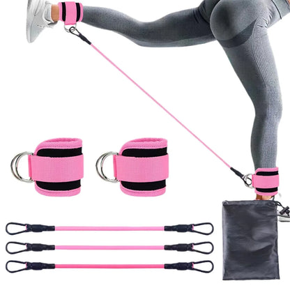 Elevate Your Workout with Adjustable TPE Resistance Bands Ankle Straps for Glute and Leg Training - Perfect for Home Gym and Yoga!
