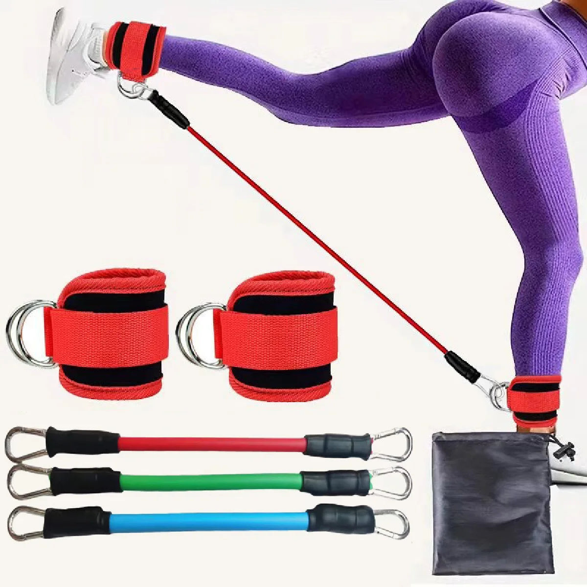 Elevate Your Workout with Adjustable TPE Resistance Bands Ankle Straps for Glute and Leg Training - Perfect for Home Gym and Yoga!